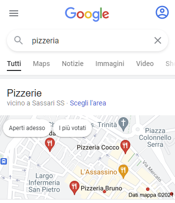 Local SEO: L’ottimizzazione per le Aziende locali - pizzerie a Sassari