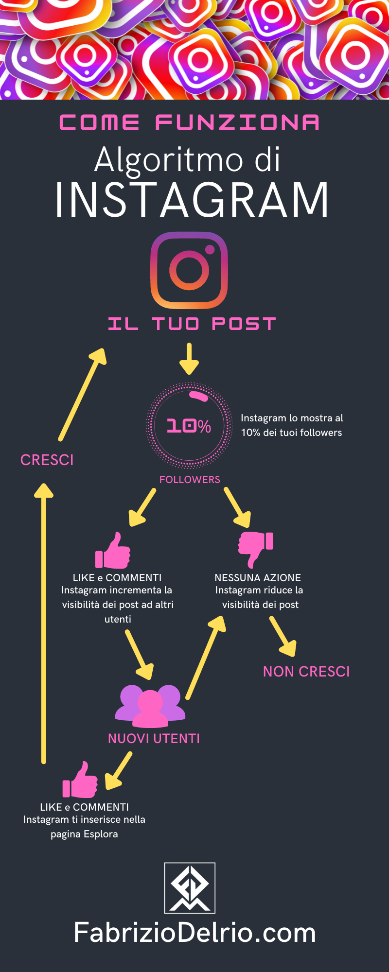 Quando Pubblicare su Instagram? - Algoritmo Instagram Infografica